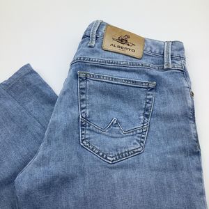 Alberto Super Stretch Blue Vintage Jeans Size‎ 35 x 32 (Actual 33 x 27)